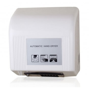 Secador de manos automático blanco 1800W con disparador de infrarrojos