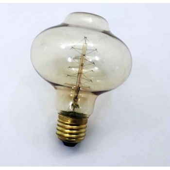 Vintage-Glühbirne E27 mit freiliegenden Glühfäden, Edison BR85-Glühbirne