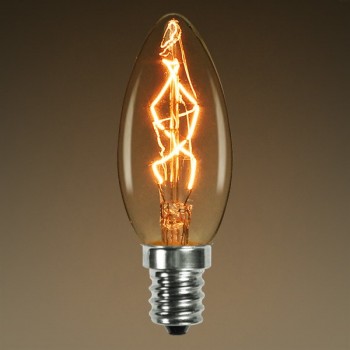 Vintage bulb Edison E14 C35 incandescent bulb