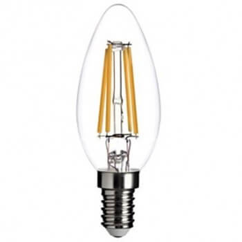 Vintage LED-Glühbirne C35 E14 4W sichtbare Filamente