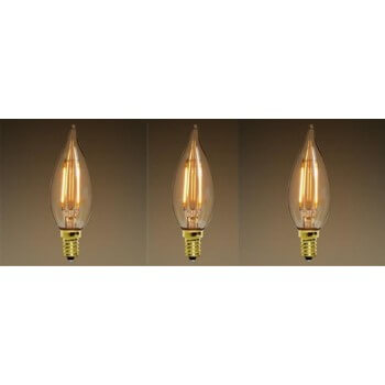 3 Vintage-LED-Glühbirnen E14, Edison-Glühbirne im Stil C35