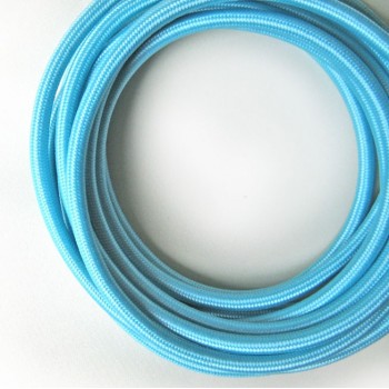 Cable eléctrico tejido azul vintage