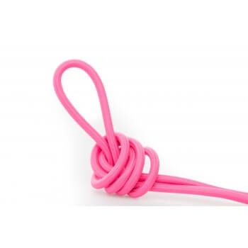 Cable eléctrico tejido rosa