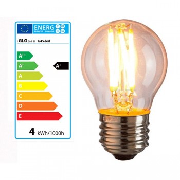 Vintage LED bulb 4W E27 G45 Edison bulb style energy class