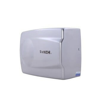Vitech infrared wall-mounted hand dryer in stainless steel 1400 W