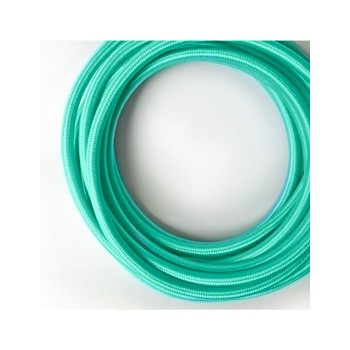 Vintage turquoise colored woven electrical wire