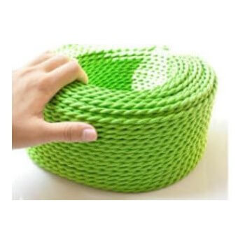 Apple green braided electrical wire
