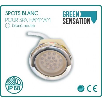 Spot IP65 Douche sauna environnement humide salle de bain carré LED RGB  chromothérapie
