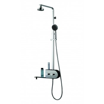 Bodyclean - Stainless steel shower column with tropical rain and mist functions, mirror finish S303