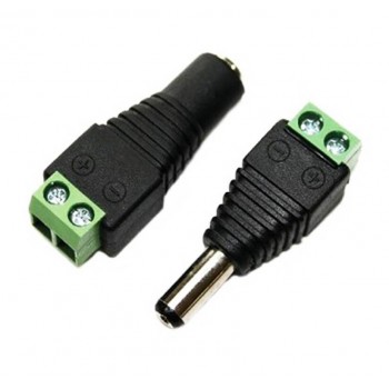 set of 5 m/f CCTV type power plugs for 12/24V