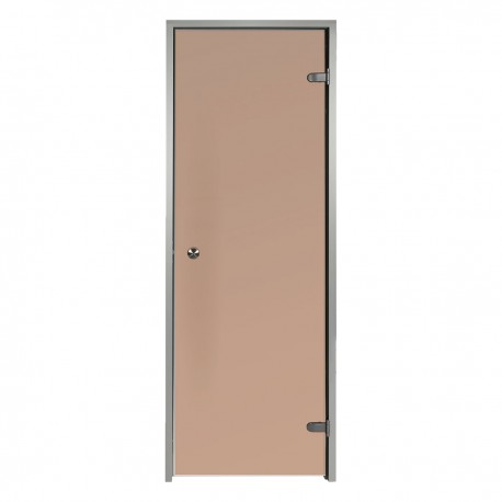 Door for Hammam Bronze 70 x 190 cm tempered safety glass aluminum frame