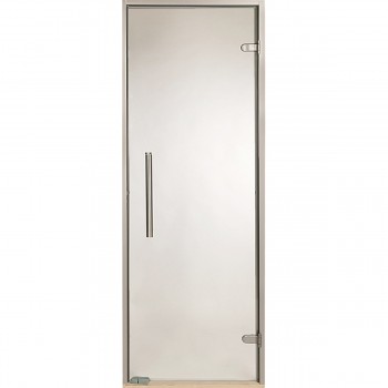 Transparente Hammam-Tür, 70 x 190 cm, Aluminiumrahmen