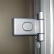 Door for premium Hammam 80 x 190 cm gray tinted vertical handle