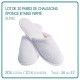White closed disposable cotton terry slippers