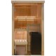 Cabina de sauna 121 cm x 118 cm x 202 cm mini estufa de sauna para 1 o dos personas suministrada