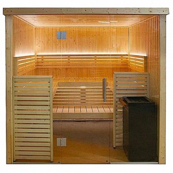 Cabina sauna Harvia 206 x 203,3 x 202 cm Riscaldamento per sauna per 3 o 4 persone fornito
