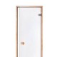 Sauna door in safety glass 8 mm pine frame 90 x 190 transparent